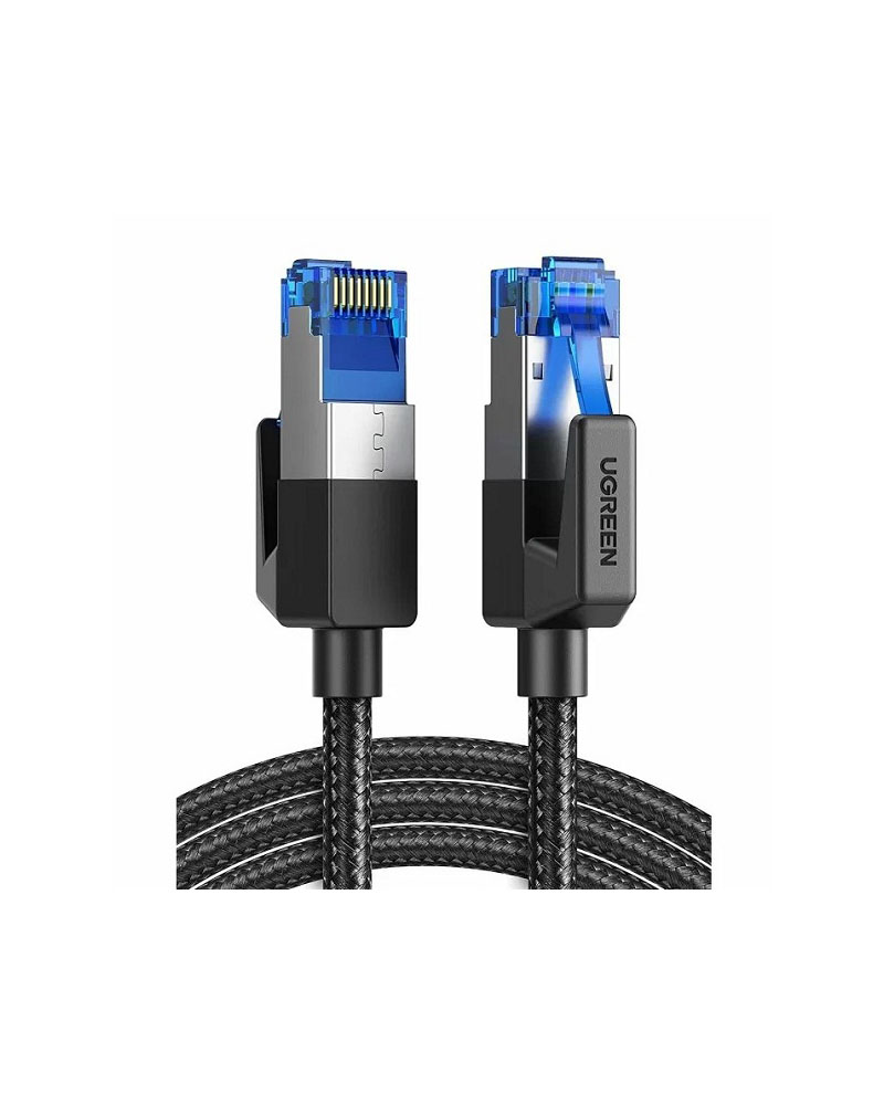 UGreen CAT 8 RJ45 Pure Copper Patch Cord, Shielded, Bandwidth Up To 25  Gbps, 26AWG Wire Size, Durable and Flexible, 3 Meter Length, Black