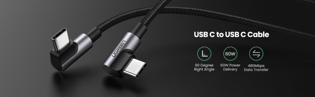 Ugreen 70531 Angled Usb C To Usb C 60w Cable 2m Ugreen Pakistan