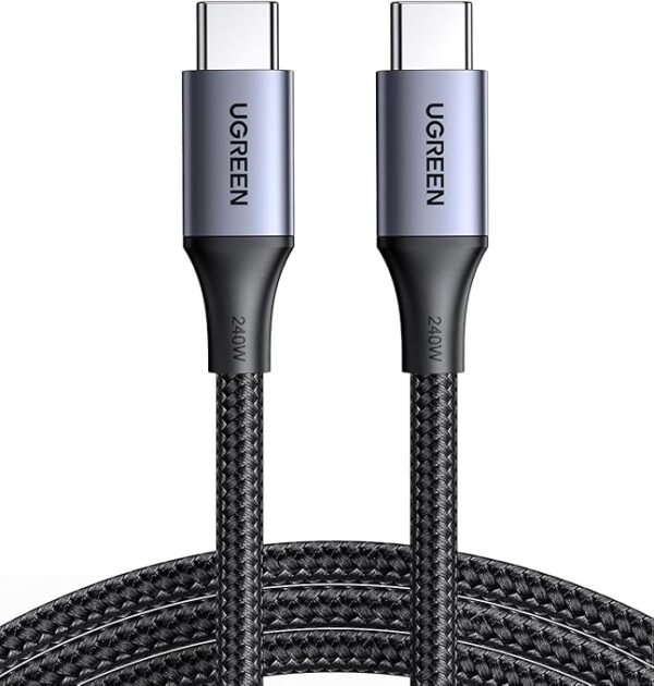 UGREEN 90440 TYPE-C TO C CABLE ALUMINIUM BRAIDE 240W 2M