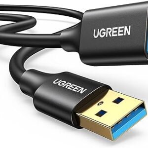 UGREEN 10373 USB 3.0 Extension Cable Male to Female USB Cable (2 Meter) Black