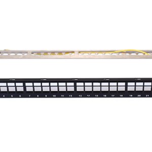 VIVANCO CAT 6 24 Port Patch Panel, Shielded, Loaded