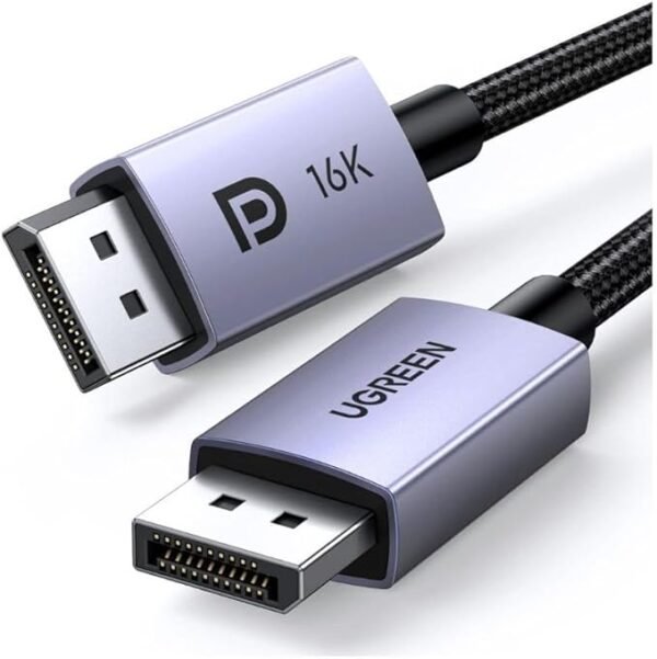 UGREEN 15383 VESA Certified 16K DisplayPort 2.1 Cable: Unleashing 80Gbps Speeds, 16K@60Hz 1Meter