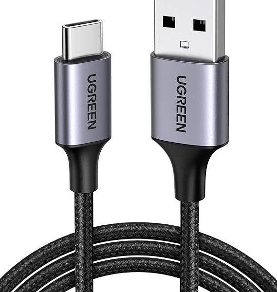 UGREEN 60408 USB C TO A QUICK CHARGING CABLE ALUMINUM BRAID – 3M
