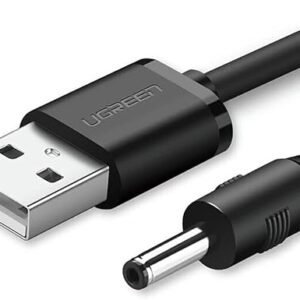 UGREEN 10376 USB2.0-A to DC 3.5mm M/F Charging Cable 1m (Black)