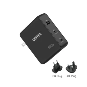 UNITEK P1115A 140W GAN WALL CHARGER (1XUSB-A / 2XUSB-C)