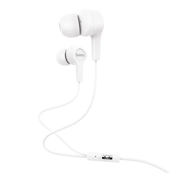 HOCO M50 DAINTINESS UNIVERSAL EARPHONES WITH MIC - WHITE