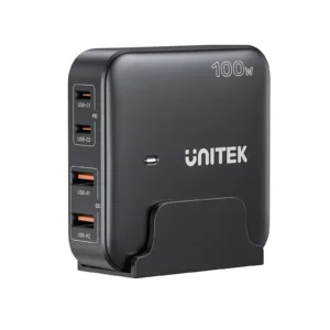 UNITEK P1229ABK01-EU 100W PD3.0 DESKTOP GAN CHARGING STATION (2XUSB-C / 2XUSB-A