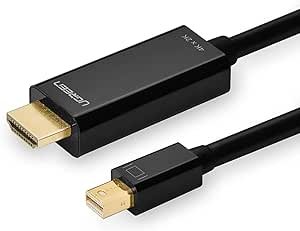 Ugreen 20848 Mini DP Male to HDMI Cable 4K, 1.5 Meter, Black
