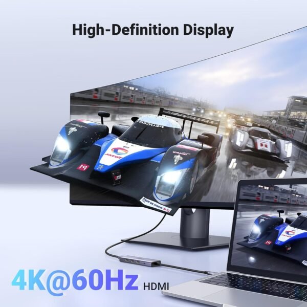 Ugreen 15597 USB-C to 4K@60Hz HDMI + PD  Power + 3 x USB3.0 5gbps usb type c Multifunction Adapte - Image 5