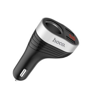 HOCO Z29 DUAL PORT CAR CHARGER DIGITAL DISPLAY - BLACK