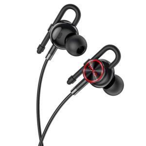 HOCO M84 UNIVERSAL EARPHONE WITH MIC - BLACK & WHITE