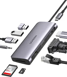 UGREEN 80133 USB-C 10-IN-1 MULTIFUNCTION ADAPTER