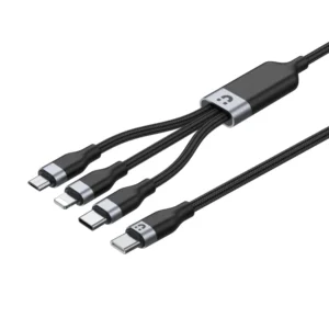 UNITEK C14101BK-1.5M 3-in-1 USB-C to Lightning, USB-C, Micro USB Multi Charging Cable (1.5 Meter)
