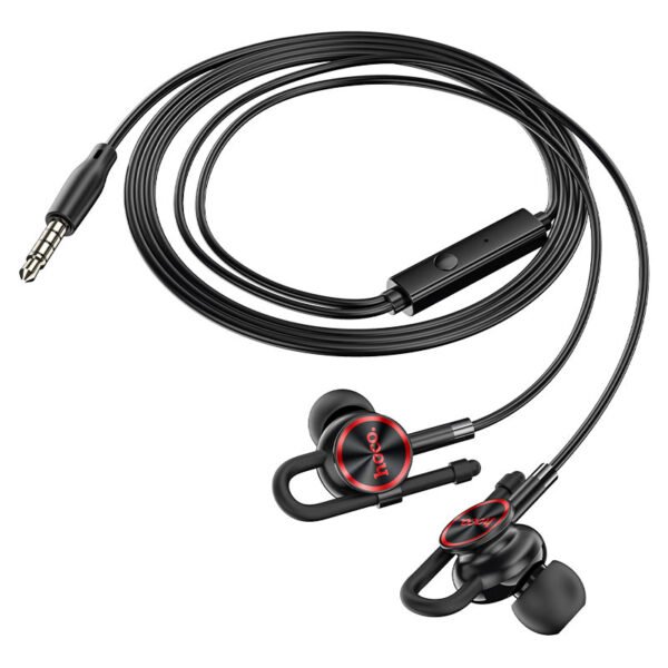 HOCO M84 UNIVERSAL EARPHONE WITH MIC - BLACK & WHITE - Image 2
