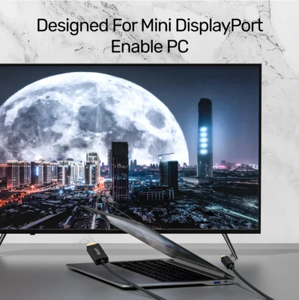 UNITEK V1152A MINI DISPLAY PORT TO HDMI  CABLE 2M 4K - Image 2