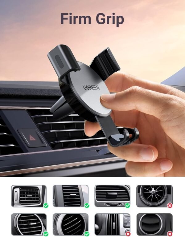 UGREEN 40907 GRVITY DRIVE AIR VENT MOUNT PHONE HOLDER - Image 3