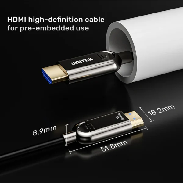 Unitek C11085GY01 Fiber Optic 8K HDMI  Cable 100m - Image 2