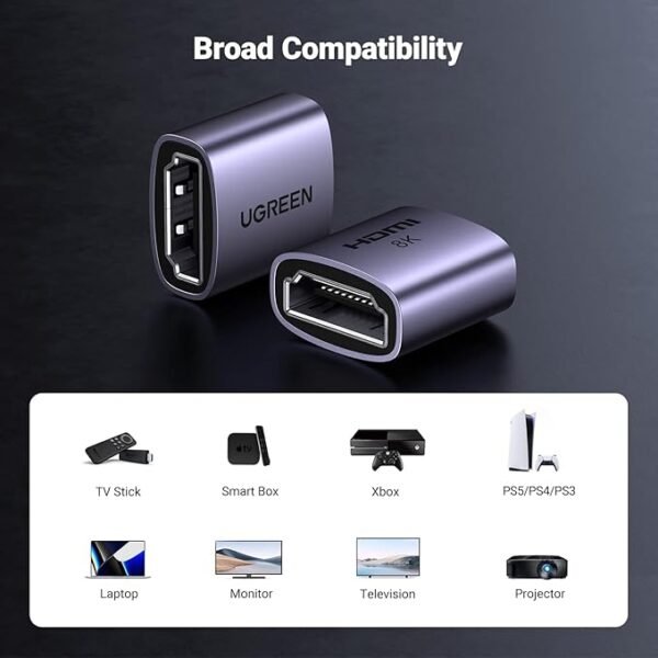 UGREEN 90592 HDMI 8K FEMALE TO FEMALE COUPLER  ADAPTER - Image 2