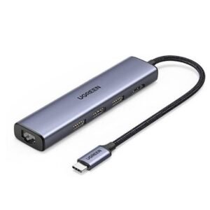 UGREEN 20934 5-IN-1 USB-C TO 3XUSB 3.0, 1X HDMI+RJ45 ADAPTER
