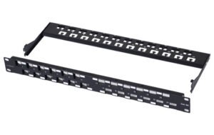 VIVANCO CAT 6A 24 Port Patch Panel, Unshielded, Loaded
