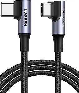 UGREEN 70698 ANGLED USB-C TO C 100W CABLE BRAIDED 2M