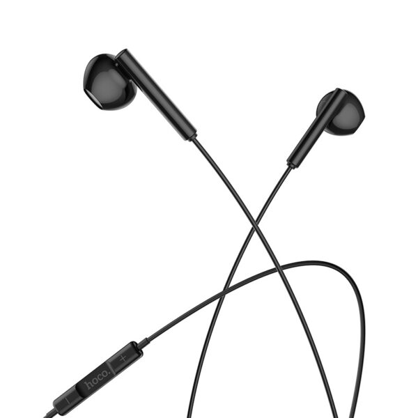 HOCO M65 Type-C Wired Earphones – Stereo Bass Headset Black