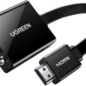 UGREEN 90813 HDMI to VGA Adapter with 3.5mm Audio Jack HDMI Male to VGA Female
