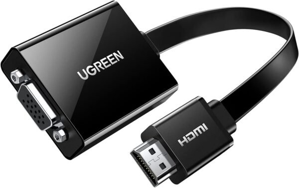 UGREEN 90813 HDMI to VGA Adapter with 3.5mm Audio Jack HDMI Male to VGA Female