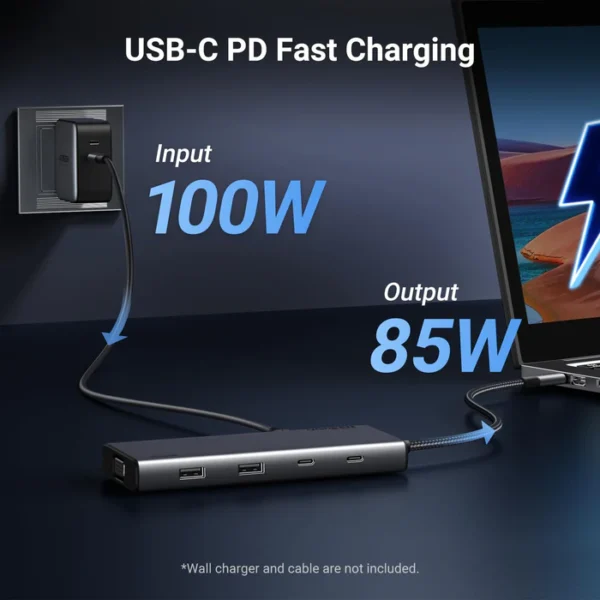 UGREEN 35588 8 in 1 USB C 4K Docking Station Dual Monitor - Image 2