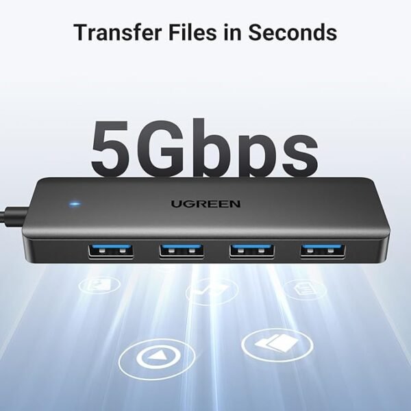UGREEN 25851 USB 3.0 Hub, 4 Ports USB A Splitter Ultra-Slim USB Expander - Image 4