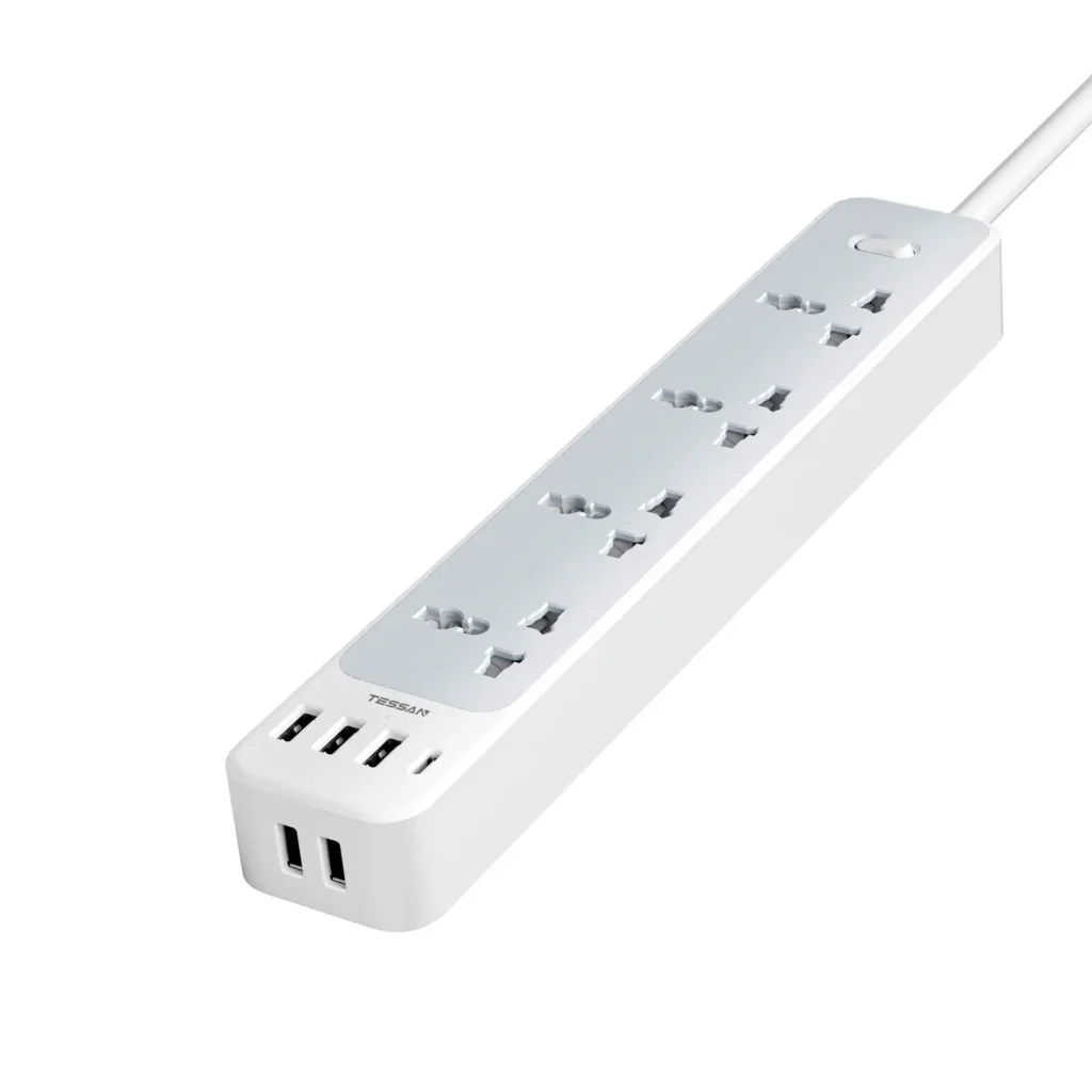 TESSAN TS-PS01AL30 POWER STRIP 4XOUTLETS, 5XUSB-A, 1XUSB-C 15W 3M