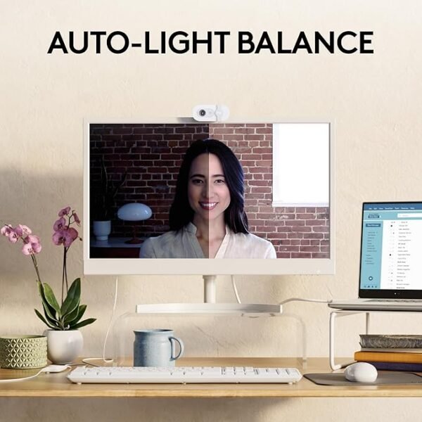Logitech 960-001618 BRIO 100 Logitech HD Webcam White - Image 2