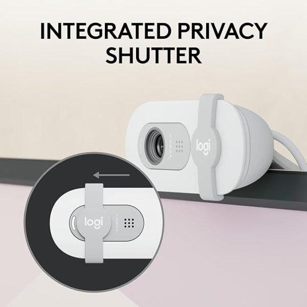 Logitech 960-001618 BRIO 100 Logitech HD Webcam White - Image 4