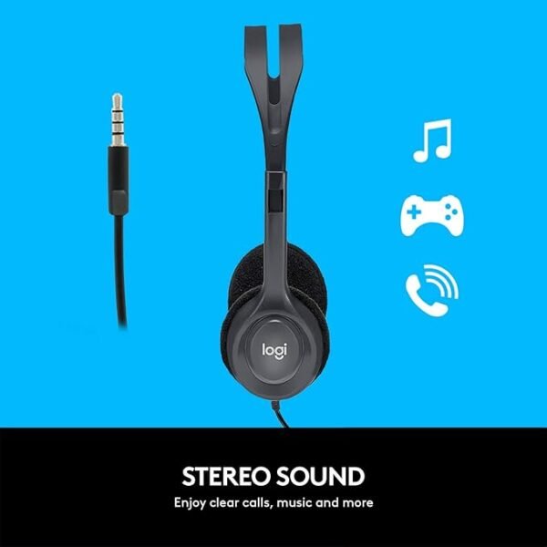 Logitech 981-000588 H111 Stereo Headset - Image 2