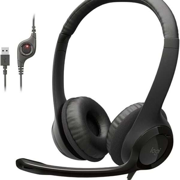 Logitech 981-000485 H390 USB Headset - Black