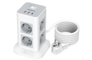 TESSAN TPS03-DE-C POWER STRIP 8AC OUTLETS  2-USB, 1-USB-C 2M