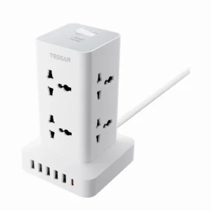 TESSAN TS-TPS01AL30 POWER STRIP 8XOUTLETS, 5XUSB-A, 1XUSB-C 15W 5M