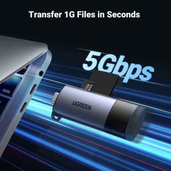 UGREEN 50706 SD Card Reader USB C, USB 3.0 Micro SD Card Reader - Image 5