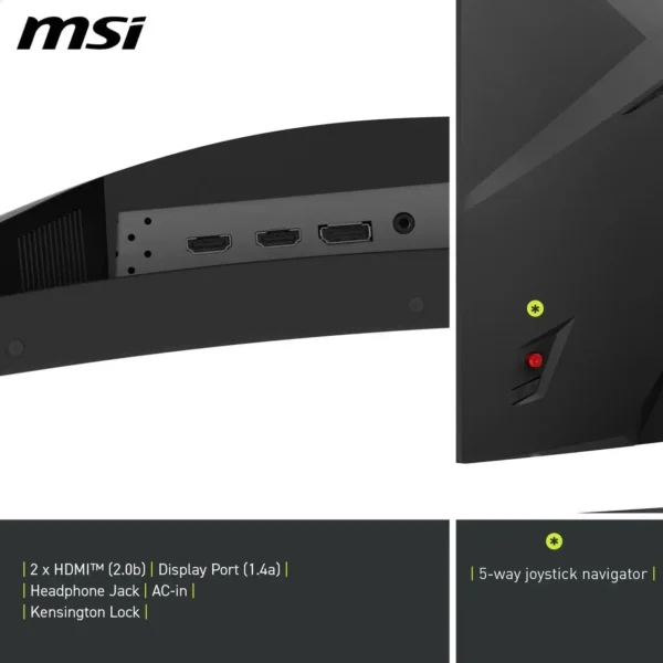 MSI MAG 321CQF E18 32" Curved WQHD Gaming Monitor – 180Hz, 0.5ms, HDR - Image 3