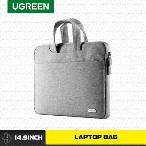 UGREEN 50337 14"/14.9" Laptop Bag – Slim, Water-Resistant, Shockproof Sleeve (Gray) - Image 4