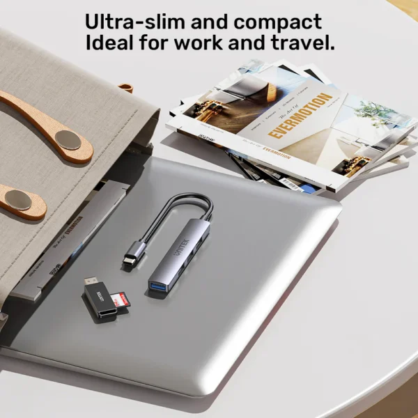 UNITEK H1208B UHUB Q4 4-IN-1 USB-C TO 4-PORT USB HUB - Image 6