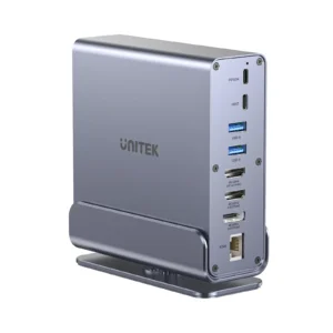 UNITEK D1135AGY01 UNIVERSAL DISPLAYLINK TRIPLE DISPLAY 4K@60HZ 15-IN-1 DOCKING STATION 360°