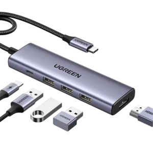 UGREEN 15596 Revodok USB C Hub 5 in 1 Multiport Adapter 4K HDMI  100W Power Delivery