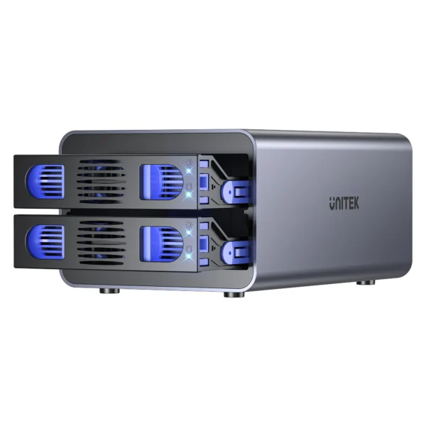UNITEK S1308B01-EU 2BAY 2.5''/3.5'' SATA EXTERNAL HAR DRIVE ENCLOSURE - Image 2