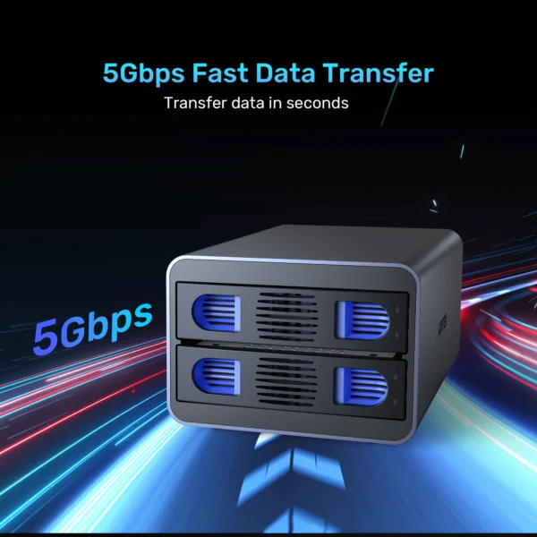 UNITEK S1308B01-EU 2BAY 2.5''/3.5'' SATA EXTERNAL HAR DRIVE ENCLOSURE - Image 8