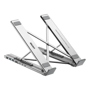 UNITEK D1137AGY01 FOLDABLE LAPTOP STAND WITH 7-IN-1 DOCKING STATON ALUMINIUM