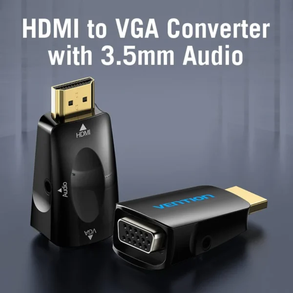 VENTION AIDB0 HDMI TO VGA CONVERTER WITH 3.5MM AUDIO - Image 2