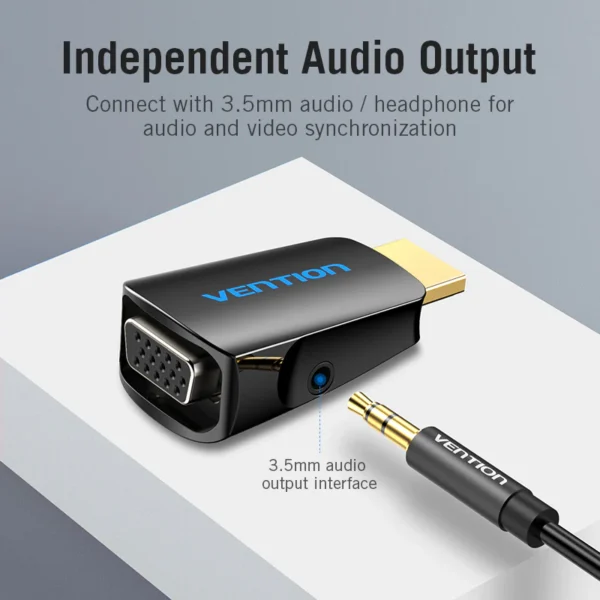 VENTION AIDB0 HDMI TO VGA CONVERTER WITH 3.5MM AUDIO - Image 8