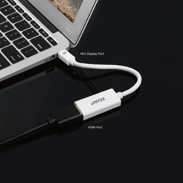 UNITEK Y-6331 MINI DISPLAY PORT 1.2 TO HDMI ADAPTER 4K@30HZ - Image 2