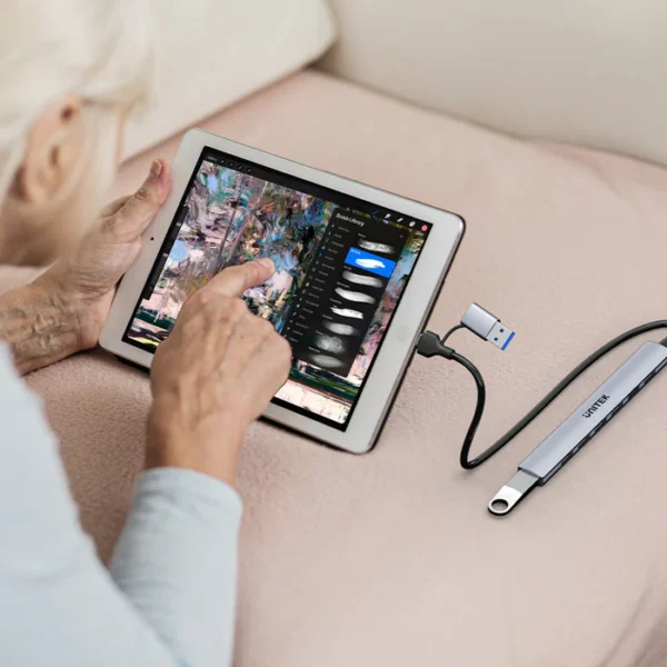UNITEK H1209AGY01 uHUB S7 USB-C + USB-A TO 7-PORT USB HUB 5GBPS ALUMINIUM - Image 7